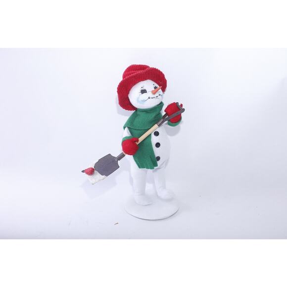 Annalee, Alpine Snowman with a Showel, Soft Figurine, 10", Art Doll, Christmas - Picture 1 of 3
